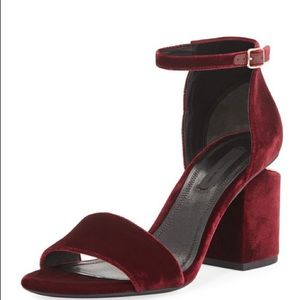 Alexander Wang Bordeaux (burgundy) velvet heels 36